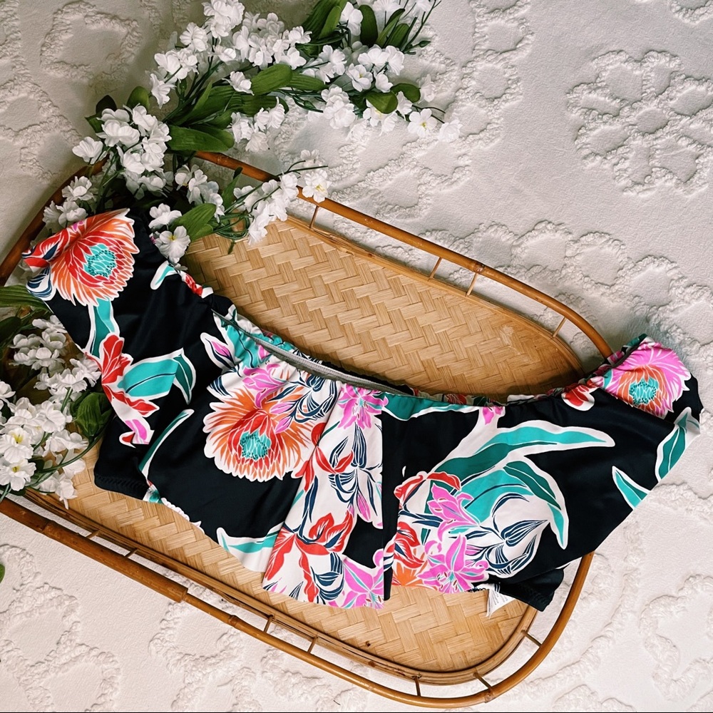 Trina Turk Off The Shoulder Floral Bikini Top 10
